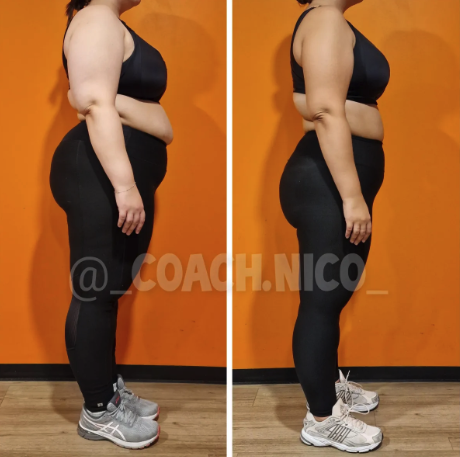 Mélissa, transformation en musculation, moins 18 kg en 6 mois