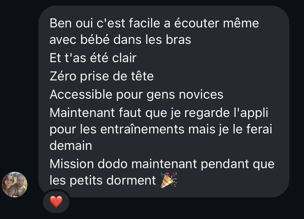 Message reçu d'une élève de l'Académie des Guerrières