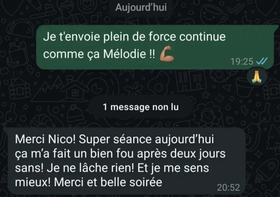 Message reçu d'une élève de l'Académie des Guerrières
