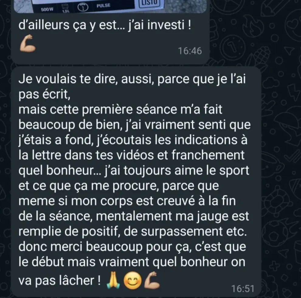 Message reçu d'une élève de l'Académie des Guerrières