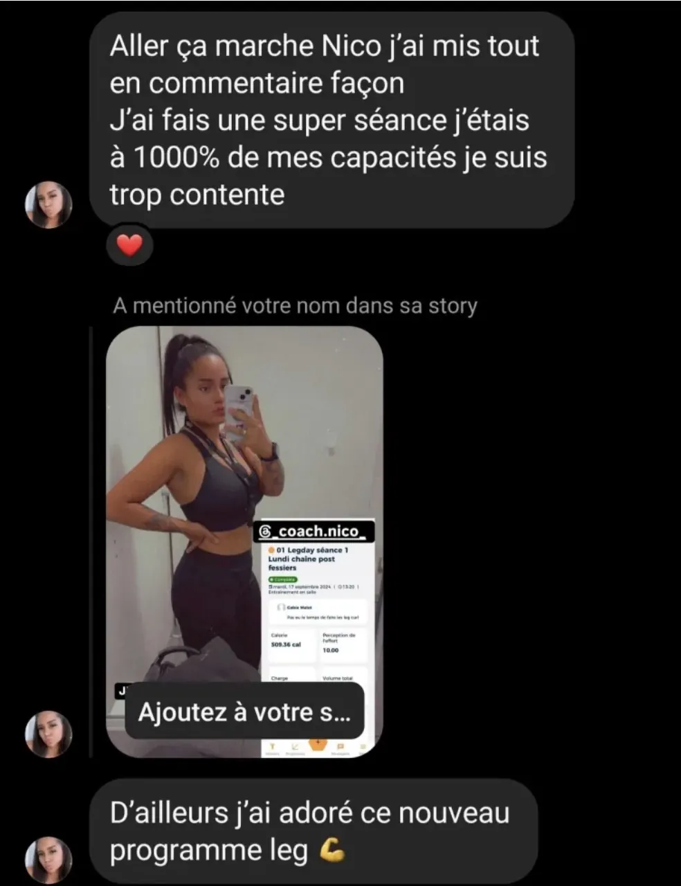 Message reçu d'une élève de l'Académie des Guerrières