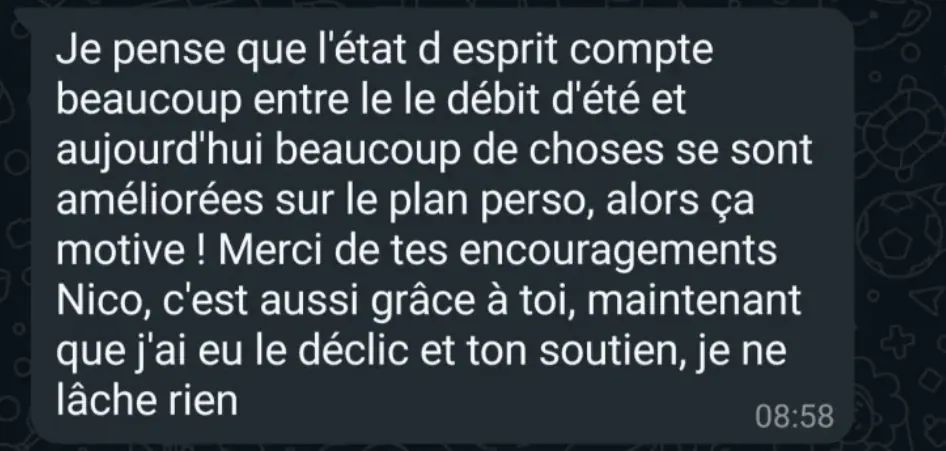 Message reçu d'une élève de l'Académie des Guerrières