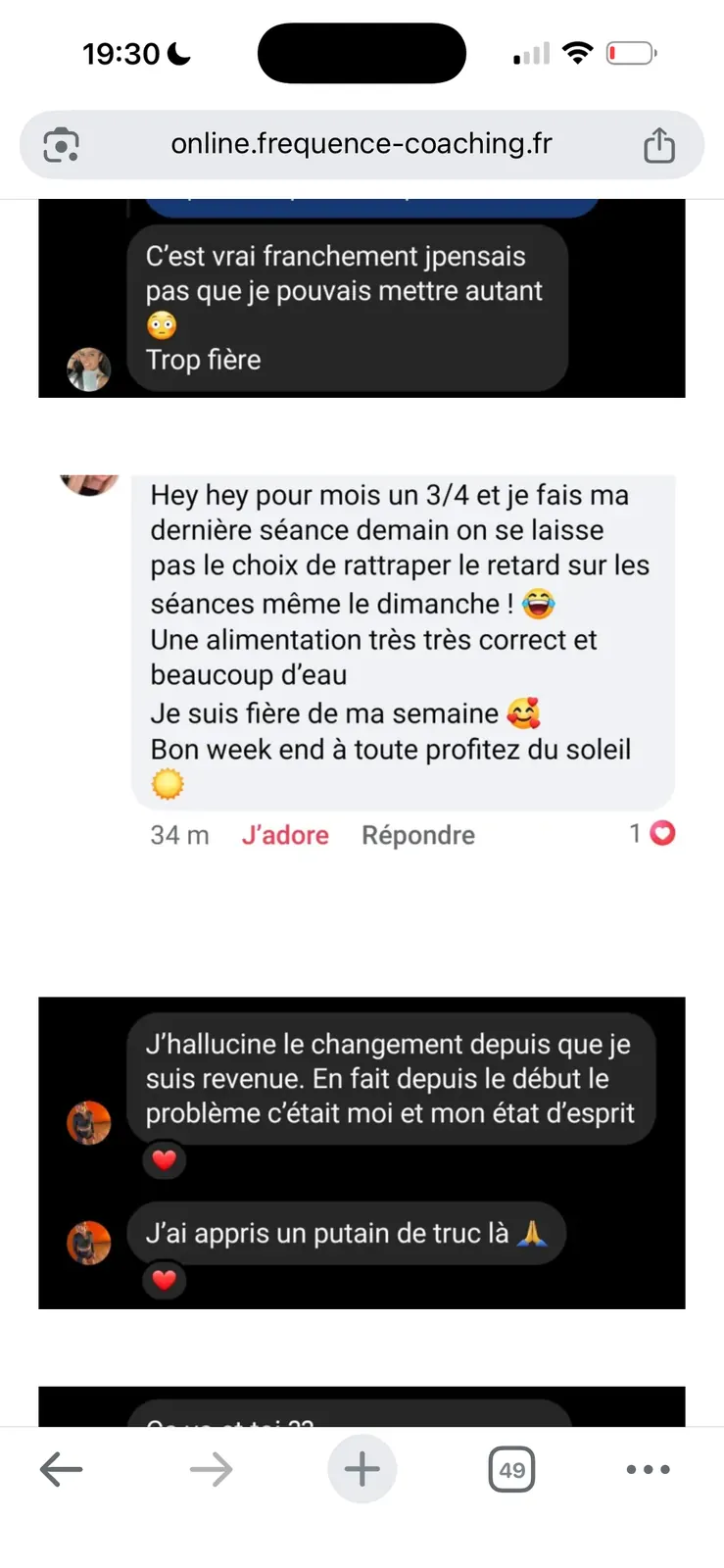 Message reçu d'une élève de l'Académie des Guerrières