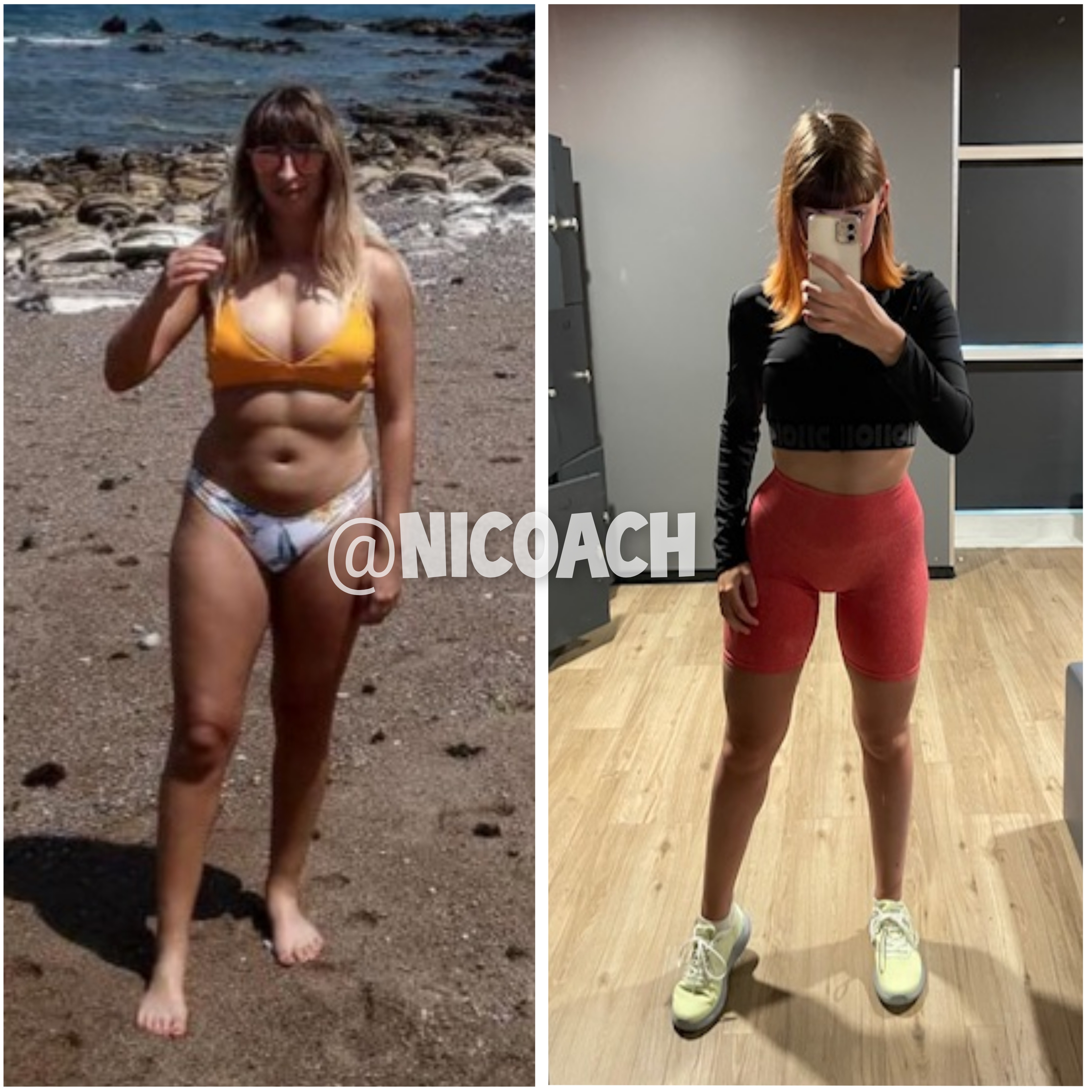 Julia, transformation en musculation, moins 20 kg en un an
